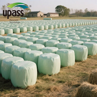 500mm 25micron White Agricultural Protective Film for Corn Silage Bale Wrap Soft PE Material
